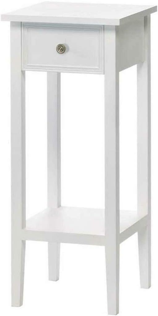 White Accent Table or Plant Stand (White)