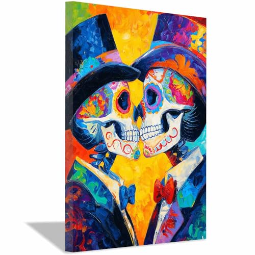 Art mural d'Halloween pour salon moderne : grand poster sur toile
