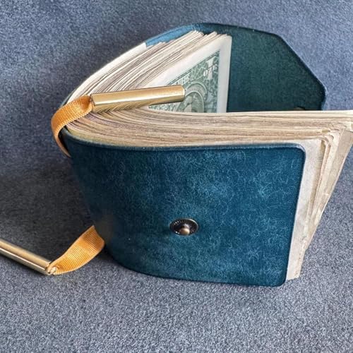 The Cash Wrap Wallet,Fast Cash Access Money Holder for Cash,Leather Money Wallet Organizer, Handy Purse Bands with Magnetic Clasp (red)4