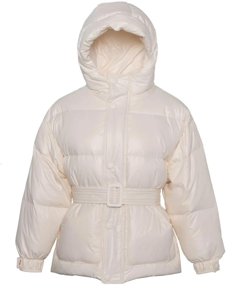 Women's Down Winter Jacket Easy Cuff Design Short Long Sleeve Standing Collar