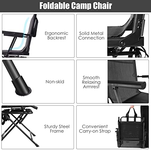 Dortala 360 Degree Swivel Hunting Blind Chair, Portable Swivel Blind Stool W/Armrest, Sturdy Metal Frame, Mesh Back, Ground Hunting Blind Chair For Adults, Great For Outdoor, Hunting, Camping, Black #TOP7