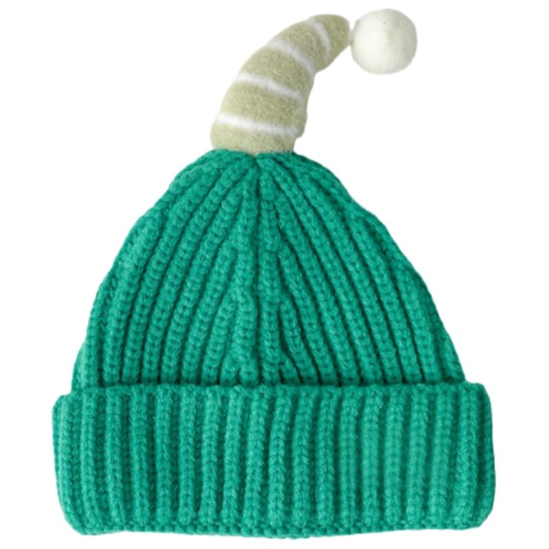 Children's Cute Knitted Hats - Fashionable and Warm - Solid Color Design - Fall/Winter Collection (Green,One Size)