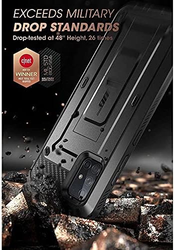 SUPCASE Mobile Phone Case for Samsung Galaxy A71 (6.7 Inch), 360 Degree Outdoor Protective Bumper Cover [Unicorn Beetle Pro] with built-in Screen Protector / Belt Clip / Stand, Black
