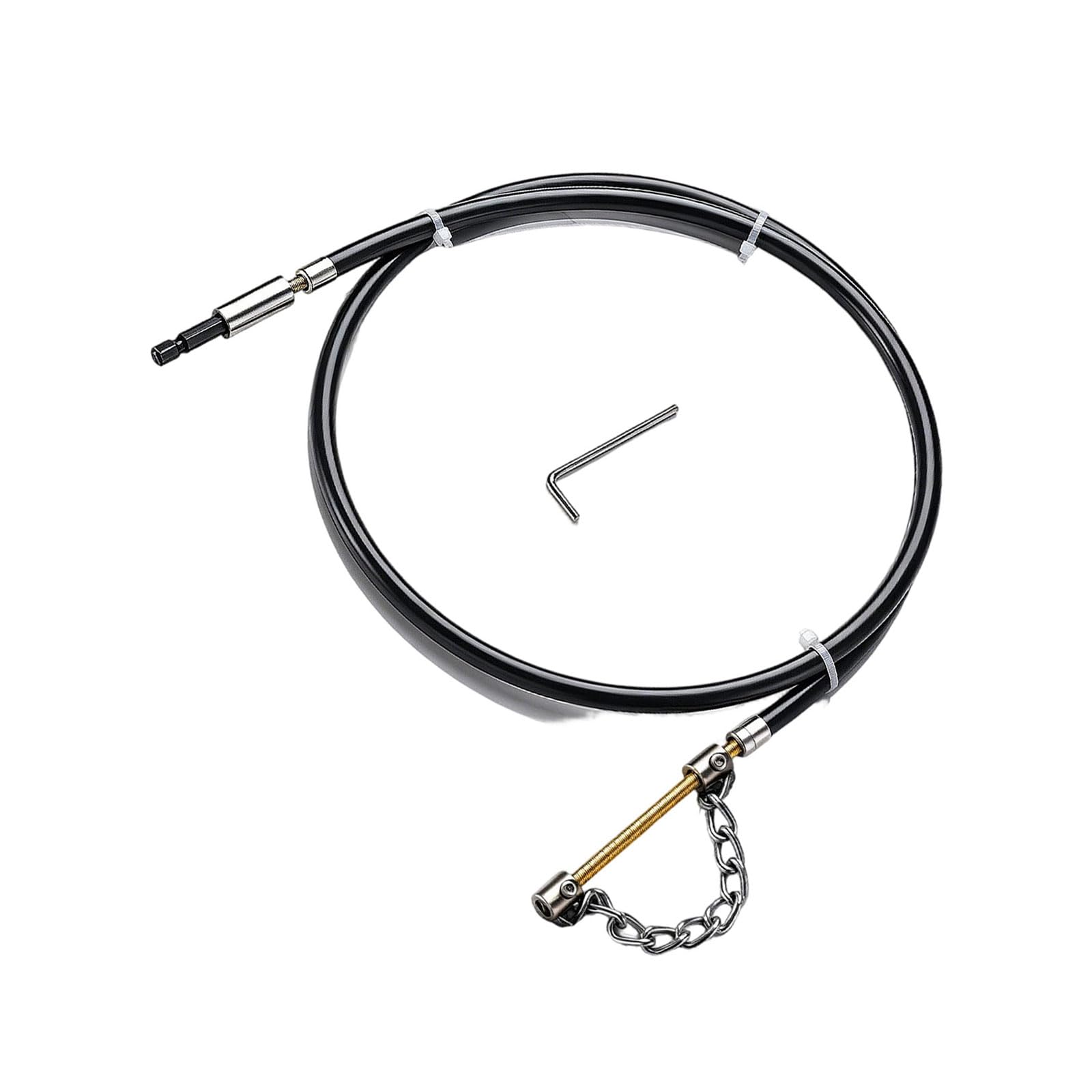 Drain Chain Descaler Flexible Shaft Pipe Cleaner Chain Tool Heavy Duty Grease Blockage Removal Sewer Drain Cleaning Flexible Auger