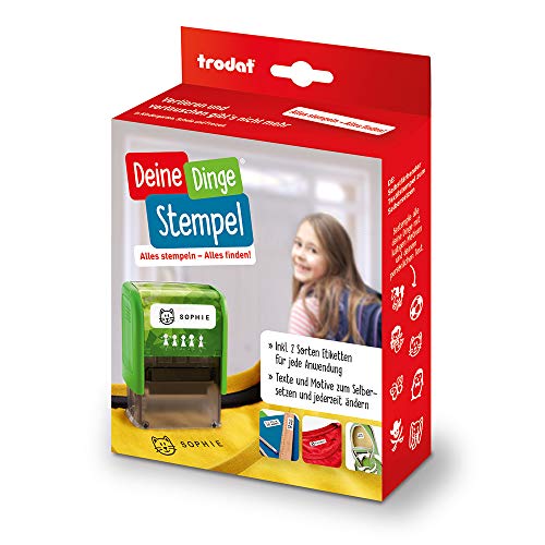 Trodat Jouw dingen stempelset om zelf te zetten, Duits, zelfkleurend, wasmachinebestendig, 34 x 14 mm, opdruk zwart - Image 8