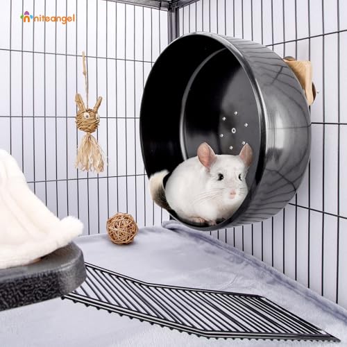 Niteangel Ruota per cincillà da 35,1 cm, silenziosa e r...