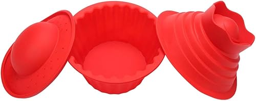 Miniatura 9 de Alvinlite Moldes gigantes para magdalenas, aptos para lavavajillas, moldes de silicona para cupcakes, antiadherentes, juegos de moldes para hornear