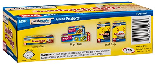 Plastimade Disposable Plastic Sandwich Bags With Fold Close Top 400 Bags, Great For Home, Office, Vacation, Traveling, Sandwich, Fruits, Nuts, Cake, Cookies, Or Any Snacks (24 Packs) - Image 5