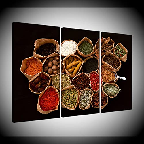 Toile assaisonnement chili 60x120cm sans cadre pour deco cuisine et restaurant