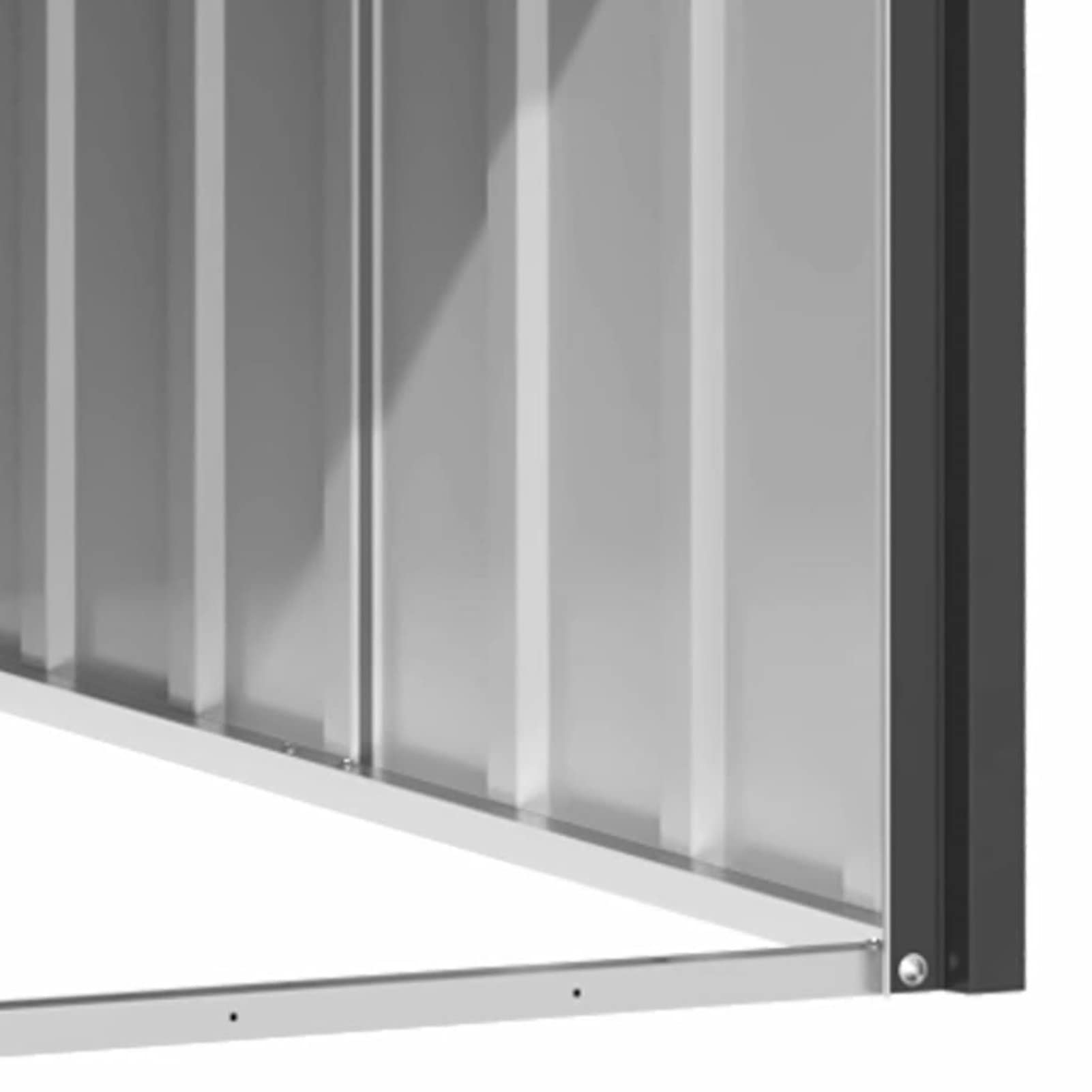 Homgoday Casa Perros Acero galvanizado Gris Antracita 116,5x153x81,5 cm Casetas para Perros Producto para Mascotas y Animales