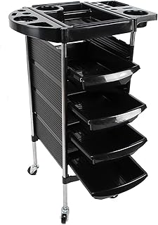 Hair Salon Trolley Cart Salon Storage Cart Rolling Salon Cart,Hairdressing Trolley 5 Layers Lightweight Storage Trolley for Hair Salon Barbershop Tattoos Beauty Hairdresser Station