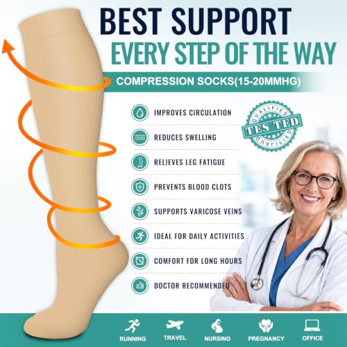 Image of 3 Pack Medical Compression Sock-Compression Sock For Women and Men Circulation -Best for Running,Nursing,Athletic Sports