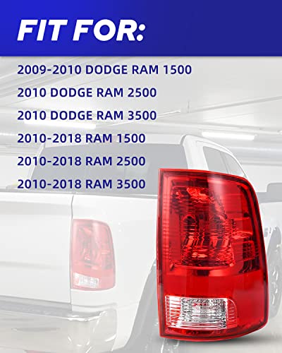 Autoone Right Side Ram Tail Light Assembly For 2009-2018 Dodge Ram 1500 2500 3500, Bulbs Included, Ram Rear Light Assembly On Passenger Side #TOP7