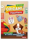  Origami für Kinder - Haustiere: Komplett-Set mit über 40 niedlichen vorbedruckten Motiven und passenden Anleitungen  nigmax Bastelbuch