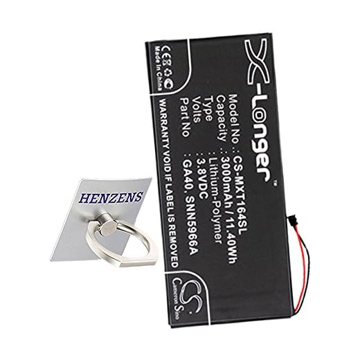 Motorola GA40, SNN5966A Batería - Repuesto para Motorola Moto G4 Plus, Moto G4 Plus TD-LTE, XT1644, XT1643 (3000 mAh, 3,8 V, Li-Polymer)