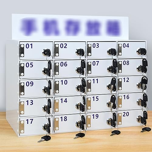 Phone Storage Cabinet Mobile Phone Cabinet Acrylic Mobile Phone Storage Box with Lock Thick Mobile Phone Storage Cabinet Wall-Mounted Employee Lockers