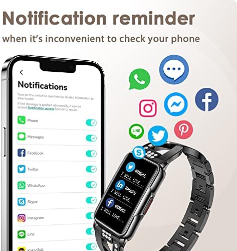 findtime Ladies Smartwatch Gold Smart Watch for Women Blood Pressure Bracelet Heart Rate Blood Oxygen Sleep Monitor Calorie Step Counter Pedometers Fitness Tracker Compatible with Android iOS