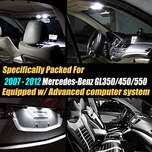 Kit 8 luces LED interiores para auto blanco frío 6000K miniatura 2