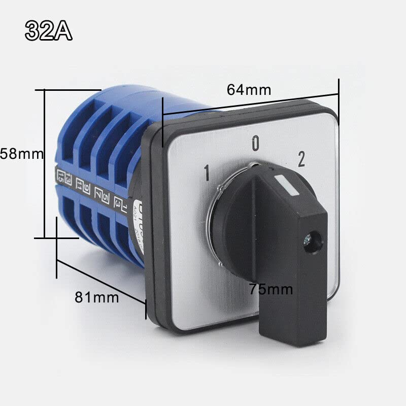 Selettore rotativo a camma universale LW26-32A 380V - 16 terminali 3 posizioni 1-0-2 interruttore inverter TopHomer