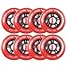 Rollerex VXT500 Inline Skate Wheels (8-Pack) (Rocket Red, 80mm)