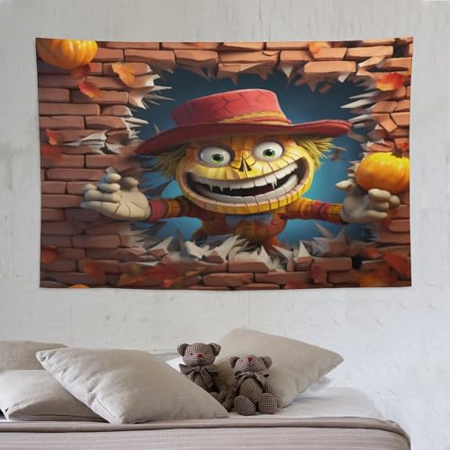 Tenture murale épouvantail PAZZK pour cacher un mur abîmé