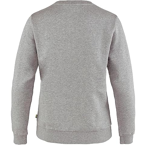 Image of Fjallraven Logo Sweater Women's Sweatshirt - Soft Fleece, Classic Crewneck, Organic Cotton Blend - Hiking, Travel
