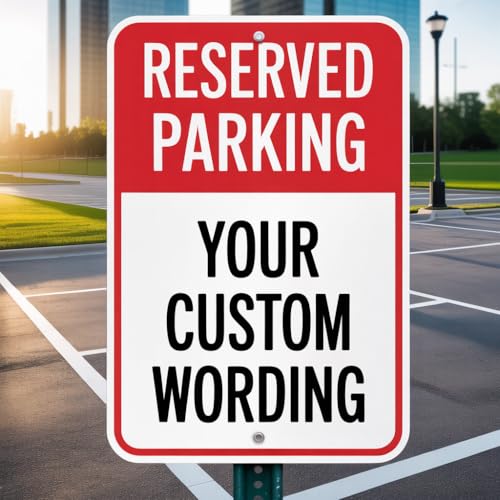 Customized Parking Sign -16x12 Inch Durable 0.040 Aluminum - Outdoor Reflective Option & Single/Double Sided