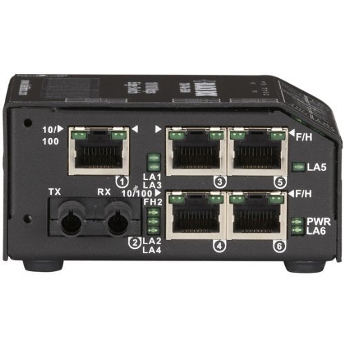 Standard HeavyDuty Edge Switch, (5) 10/100 Copper + (1) Fiber Ports, Multimode, 240