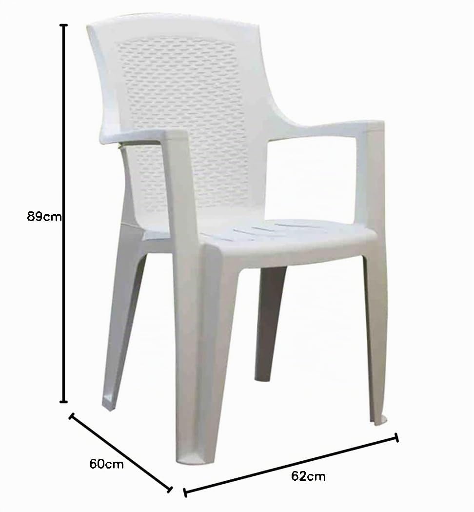 IPAE Silla Resina Ratan Respaldo Alto Blanco Eden