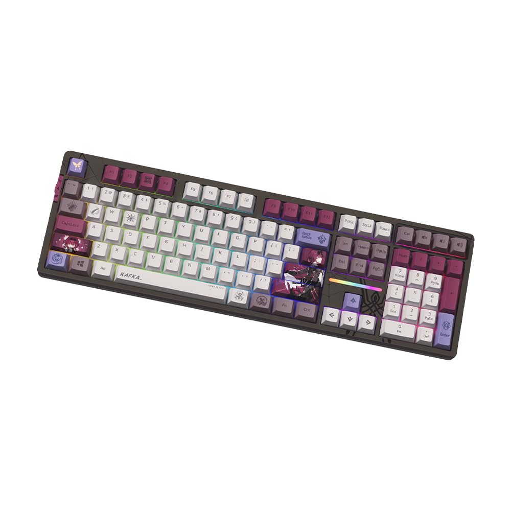 HOYOVERSE Honkai: Teclado mecánico Star Rail Kafka con retroiluminación - Interruptor de otoño de 108 teclas