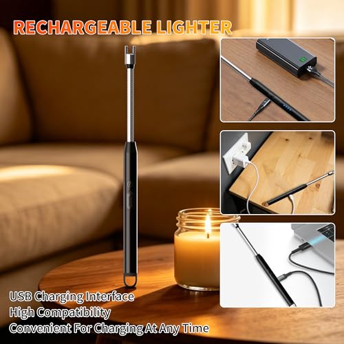 Solukmpa USB-C Rechargeable Arc Lighter 2-Pack with Flexible Neck — view 5