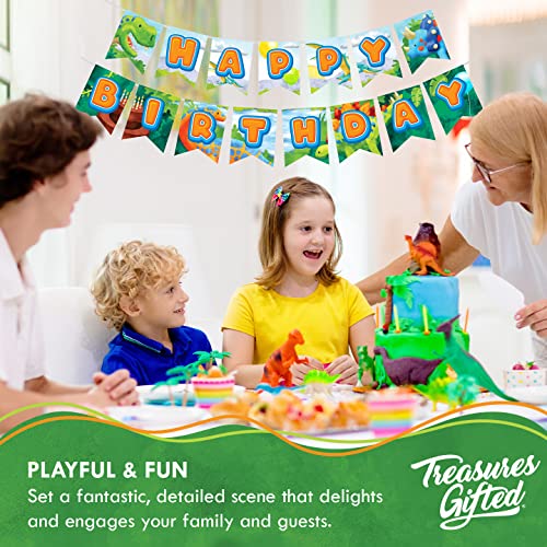Treasures Gifted Boys Dinosaur Birthday Banner - Dinosaur Party Supplies - Dinosaur Birthday Party Supplies- Dinosaur Party Decorations - Dinosaur Decorations For Birthday Party - Dino Birthday Banner #TOP3