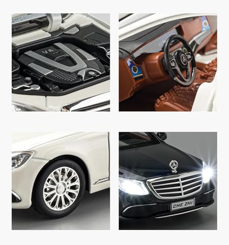 Image of WORSHIPER Big Size 1:24 Merceedes Benz E300 diecast Metal Pullback Toy car with openable Doors & Light, Music Boys car for Kids Best Toys Gifts Toys for Kids (1:24 Merceedes Benz E300-Black Color)