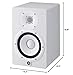 YAMAHA HS7W 7-Inch Powered Studio Monitor Speaker, White (Pack of 2)