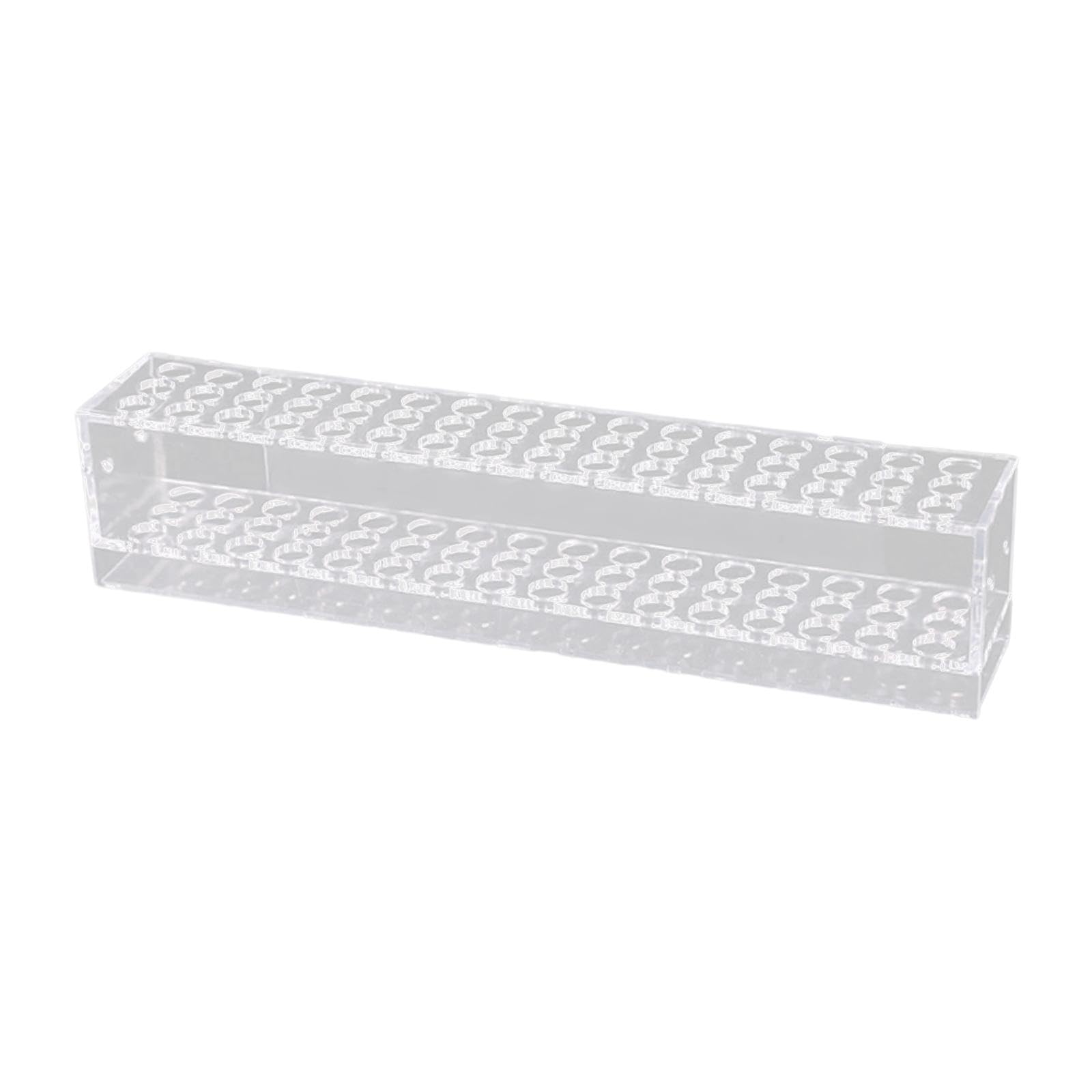 Zambuph Clear Multi Holes Makeup Brush Rack Storage Offers Transparent Look Accommodating Any Desk Decorations While Staying Organized Transparent Pen Display, 1 Layer 48 Holes
