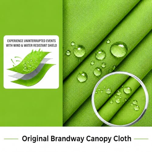 Image of Canopy Tent Portable Waterproof Demo Booth Canopy Stall 4x4x7 Ft for Outdoor Advertising, Marketing Stall, Exhibitions - UV Protection Portable Tent, Heavy-Duty with Carry Bag (4x4x7, Green)