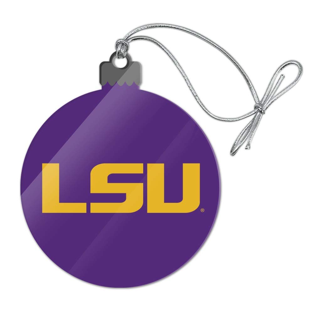 GRAPHICS & MORE LSU Logo on Purple Acrylic Christmas Tree Holiday Ornament