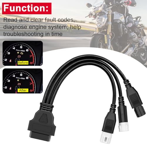 Lector de código de error de motor con cable de diagnóstico OBD2 de 3 4 6 pines para moto 3