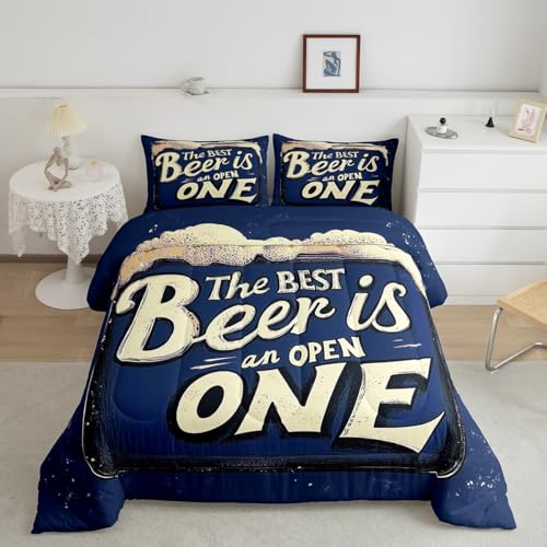 Erosebridal Beer Twin Size Comforter Set, The Best Beer is