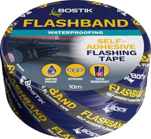 Image of Bostik Flashband Self Adhesive Flashing Tape for Roofs Grey -50mm x 10m