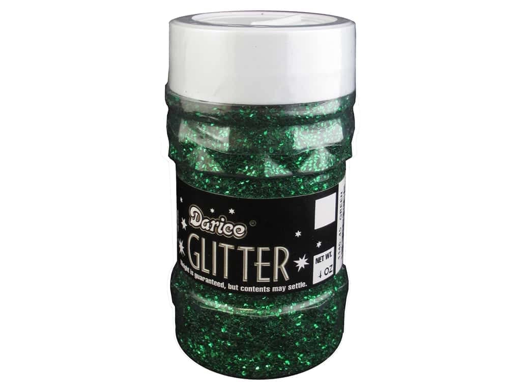 Darice glitter jar 4oz green : paillettes fines haute brillance en grand flacon