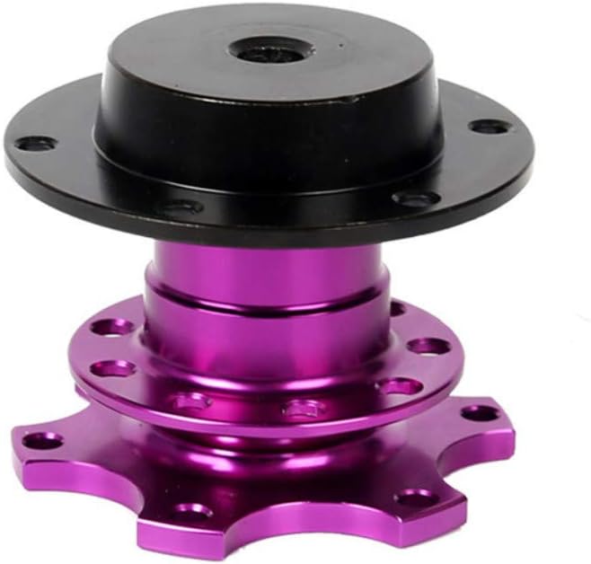 Adaptador de engate rápido removível para volante BTMIEY com mecanismo Ball-Lock, padrão de 6 furos e 70 mm, roxo
