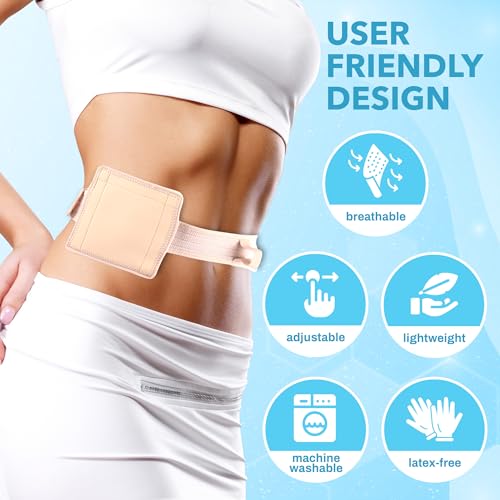 image for JJ CARE Feeding Tube Belt (Small/Medium), Breathable PEG Tube Belt, Ny