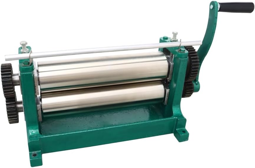 HayWHNKN Manual Beeswax Plate Sheets Mill Machine Bee Wax Rollers Stamper Printing Machine 3.4inch Roller