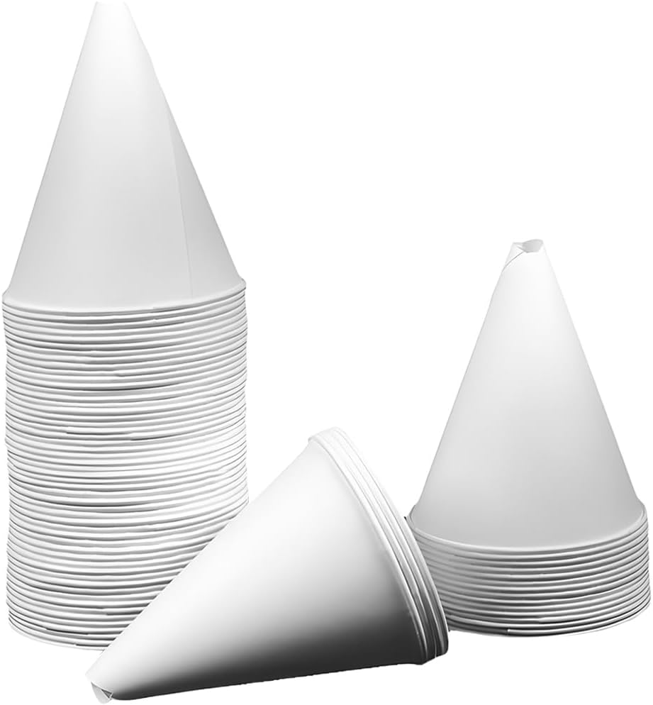 25PCS Disposable Car Paper Funnel, 6oz Vehicle Engine Oil Cone Shaped Vehicle Funnels Dispenser, Foldable Spill Free Automotive Paper Dispenser, Universal for SUV Automobile Truck