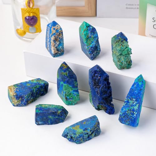Pierre à pointe d'azurite naturelle de 4,6 cm pour collection