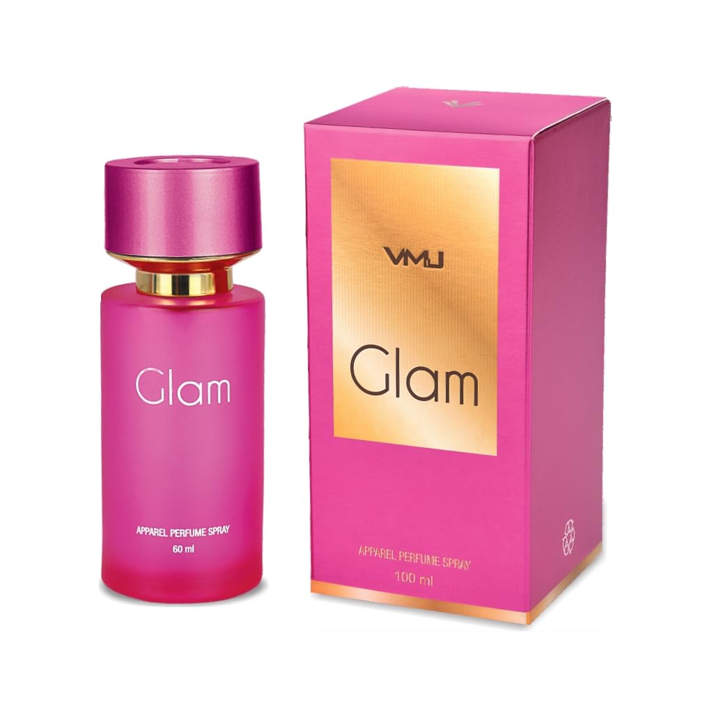 VIWA VMJ Glam, 60ml Pink Apparel Perfume Spray For Unisex, Amber Wood