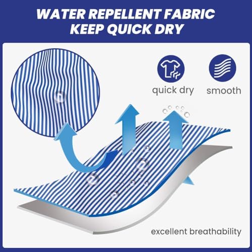Maamgic Mens Swim Trunks 5 Inch With Mesh Lining Quick Dry Bathing Suits For Men Swim Shorts Swimwear Medium Blue Stripe thumb #1
