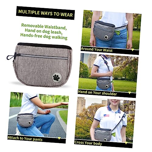 BESPORTBLE Hundetrainings Bauchtasche aus Strapazierfähigem Material mit Herausnehmbarem Innenbeutel und D-Ring für Spaziergänge und Training