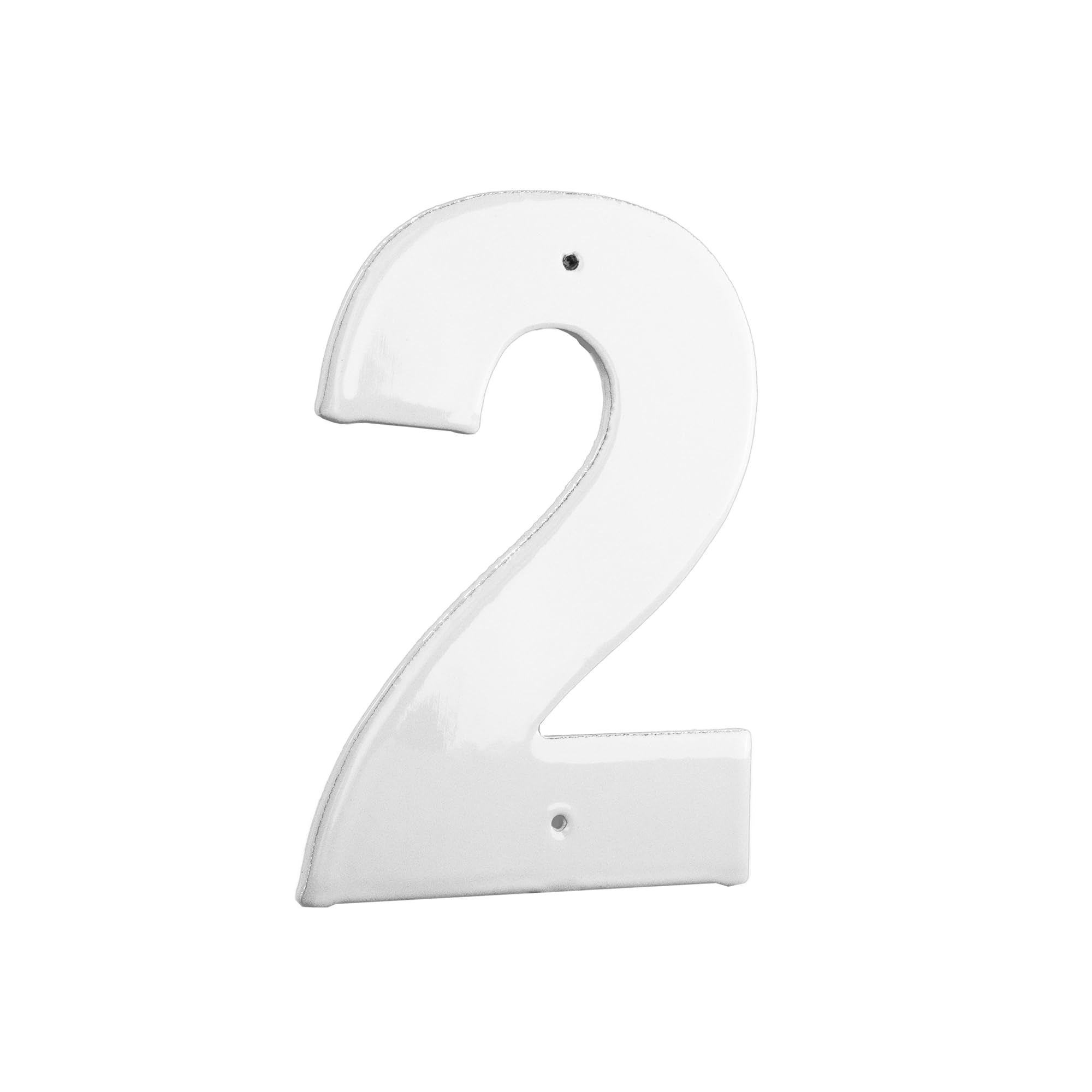 Numéro de maison 2 en aluminium blanc de 20,3 cm plaque extérieur